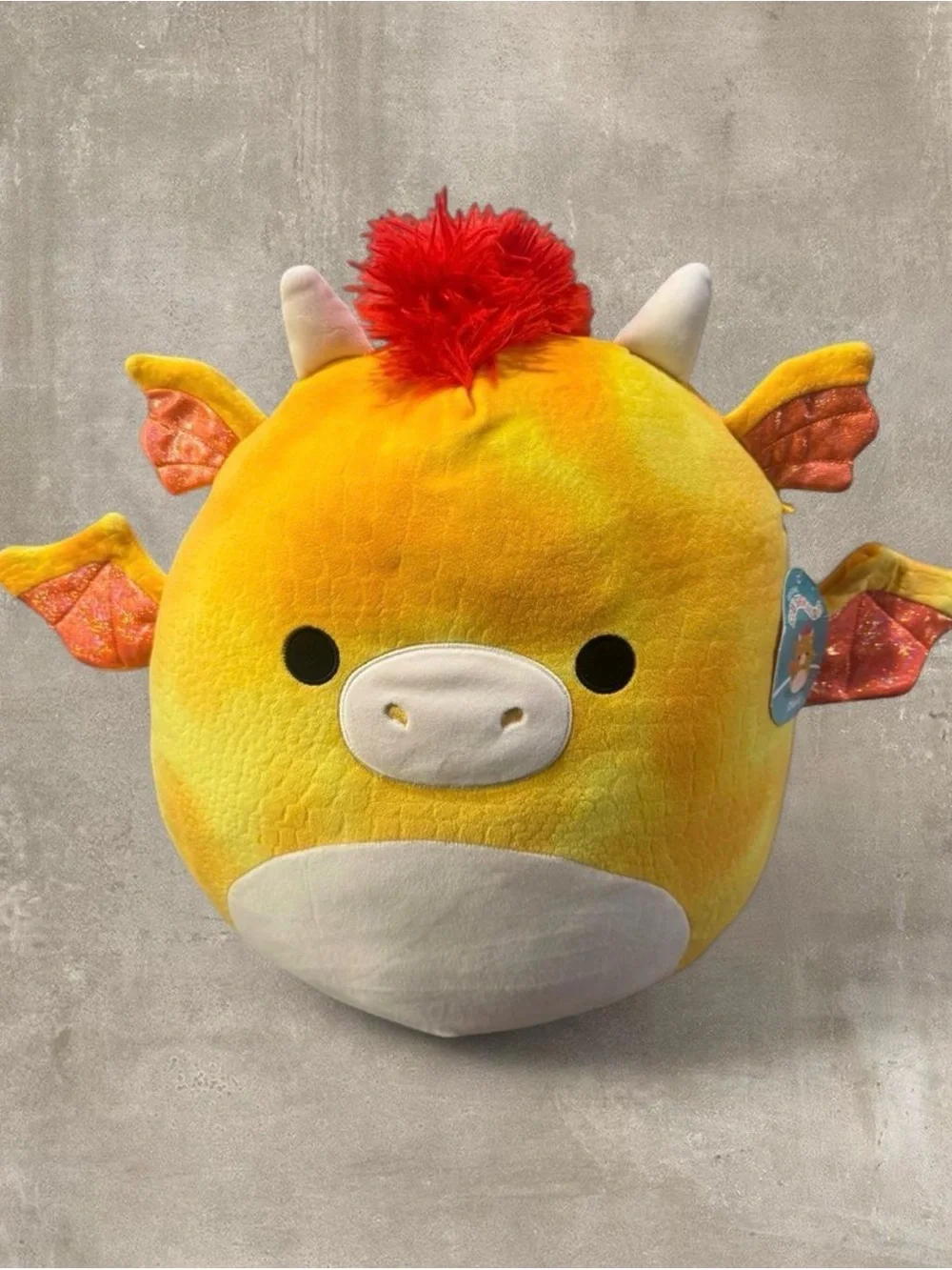 Squishmallows 16 inch Dieric Yellow Dragon with Orange Mane - NEW with tag
